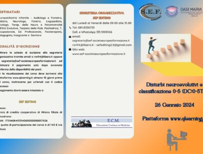 Disturbi neuroevolutivi e  classificazione 0-5 (DC:0-5TM)