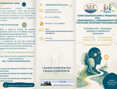 TUTOR NEUROSVILUPPO E PROGETTO DI VITA:  comprendere il funzionamento per costruire interventi personalizzati  (Il Modello VITA – Valutazione Integrata e Traiettorie di Autonomia)